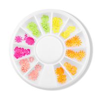 New Nail Art Flower Fluorescent Color Stickers 12 Grids Mixed Nail Ornament sku image 1