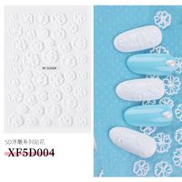 5d Three-dimensional Relief Sticker Flower Multicolor Nail Stickers sku image 4