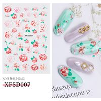 5d Three-dimensional Relief Sticker Flower Multicolor Nail Stickers sku image 7
