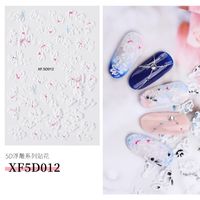 5d Three-dimensional Relief Sticker Flower Multicolor Nail Stickers sku image 11