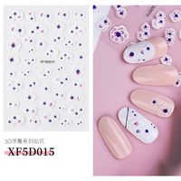 5d Three-dimensional Relief Sticker Flower Multicolor Nail Stickers sku image 14