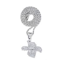 Unisex Hip-hop Wings Plating Rhinestone Alloy Pendant Necklace sku image 1