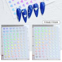 Smiley Face Aurora Heart Shaped Laser Magic Color Asterism Letters Nail Sticker Wholesale sku image 6