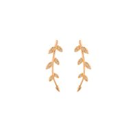 Mode Elegante Intarsien Zirkon Zweig Blätter Form Ohrringe Frauen Zubehör sku image 1