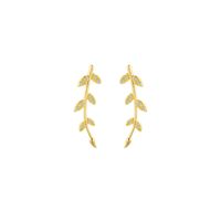 Mode Elegante Intarsien Zirkon Zweig Blätter Form Ohrringe Frauen Zubehör sku image 3
