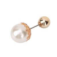 Fashion Simple Geometric Pin Double-headed Pearl Alloy Brooch main image 2