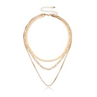 Fashion Elegant Geometric Multi-layer Clavicle Chain Necklace Women sku image 2