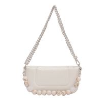 Fashion Candy-colored Classic Beaded Portable Crossbody Small Square Bag sku image 1