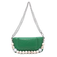 Fashion Candy-colored Classic Beaded Portable Crossbody Small Square Bag sku image 2