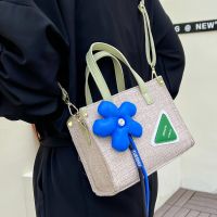 2022 New Summer Flower Triangle Large Capacity Crossbody Tote Bag main image 2