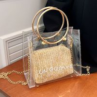 2022 New Fashion Transparent Crossbody Small Straw Bag Tote Bag main image 1
