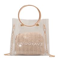 2022 New Fashion Transparent Crossbody Small Straw Bag Tote Bag main image 4