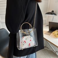 2022 New Fashion Transparent Crossbody Small Straw Bag Tote Bag sku image 1