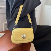 Fashion Small Capacity Square Straps Solid Color Underarm Bag main image 5