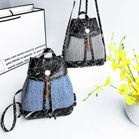New Style Fashion Contrast Color Braided Small Backpack main image 2
