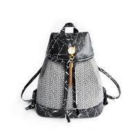 New Style Fashion Contrast Color Braided Small Backpack main image 3