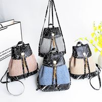 New Style Fashion Contrast Color Braided Small Backpack main image 1