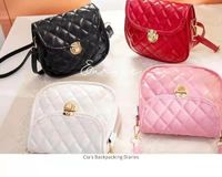 New Style Simple Rhombus Embroidery Thread Messenger Solid Color Small Bag main image 5