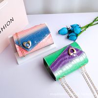 New Style Fashion Gradient Color Stone Pattern Small Square Bag main image 2