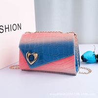 New Style Fashion Gradient Color Stone Pattern Small Square Bag sku image 3