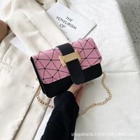 New Style Colorful Geometric Striped Messenger Small Square Bag sku image 4