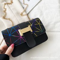 New Style Colorful Geometric Striped Messenger Small Square Bag sku image 3