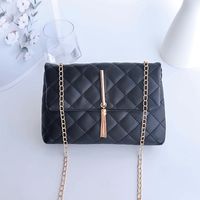 New Style Simple Rhombus Embroidery Thread Messenger Small Square Bag sku image 3