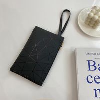 Mode Unregelmäßige Rhombus Muster Zipper Stil Kleinen Platz Brieftasche sku image 3