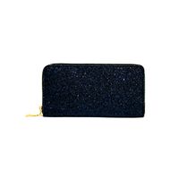 New Style Solid Color Zipper Style Sequins Clutch Mobile Phone Bag main image 3
