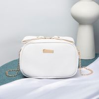 Cute Style Solid Color Bow Messenger Chain Small Bag sku image 1