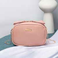 Cute Style Solid Color Bow Messenger Chain Small Bag sku image 4