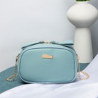 Cute Style Solid Color Bow Messenger Chain Small Bag sku image 2