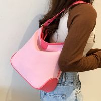 2022 Summer New Contrast Color Messenger Canvas Bag main image 3