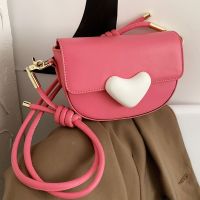 2022 Summer New Candy Color Heart Plaid Shoulder Small Square Bag main image 5