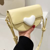 2022 Summer New Candy Color Heart Plaid Shoulder Small Square Bag main image 4