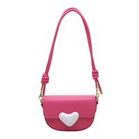 2022 Summer New Candy Color Heart Plaid Shoulder Small Square Bag main image 3