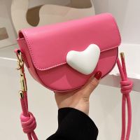 2022 Summer New Candy Color Heart Plaid Shoulder Small Square Bag main image 2