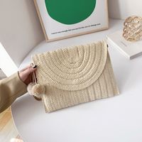 Small Straw Ethnic Style Square Bag sku image 1