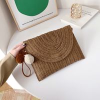 Small Straw Ethnic Style Square Bag sku image 3