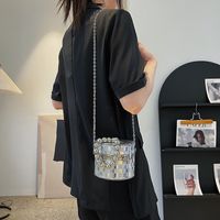 2022 New Women's Fashion Shoulder Chain Mini Acrylic Box Bag sku image 4