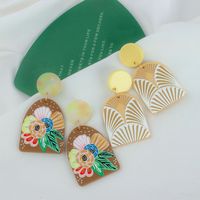 Personalized Simple Flower Abstract Pattern Acrylic Earrings main image 1