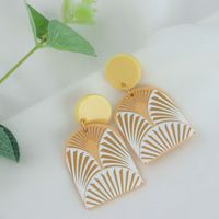 Personalized Simple Flower Abstract Pattern Acrylic Earrings main image 2