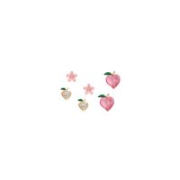 Fashion Cute Summer Peach Flower Stud Earrings Three-piece Set main image 5