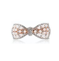 Women's Fashion Sweet Bow Knot Alloy Inlaid Pearls Diamond Artificial Rhinestones Artificial Pearls Hair Clip sku image 2