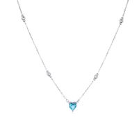 Mode Kupfer Mikro Inlaid Zirkon Rosa Diamant Herz Halskette sku image 8