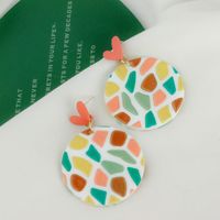 New Personalized Simple Colorful Cute Heart Acrylic Earrings main image 2