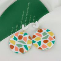 New Personalized Simple Colorful Cute Heart Acrylic Earrings main image 3