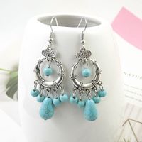 Ethnic Style Silver Turquoise Earrings main image 3