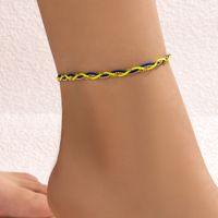 Simple Foot Accessories Bohemian Contrast Color Woven Anklet sku image 9