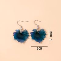 Acrylic Female Simple Geometric Heart Shaped Leaves Earrings main image 2